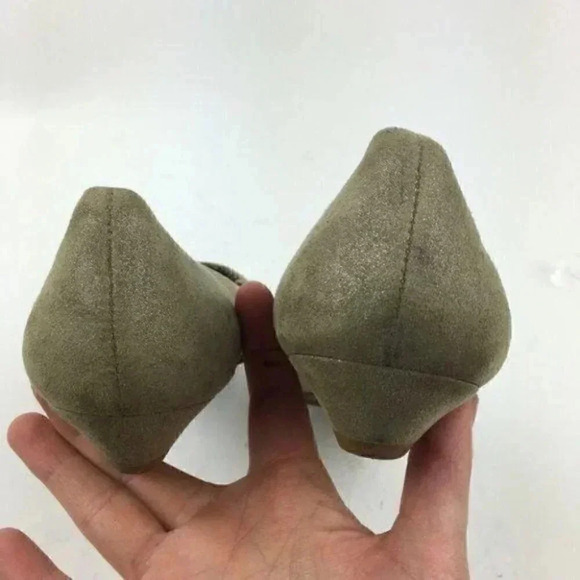 Crown Vintage Wedge Flats 6 Faux Suede Pointy Toe - Picture 7 of 9